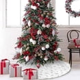 thumbnail image 6 of 48/78/90/122cm Christmas Tree Skirt Xmas Gift White Faux Fur Tree Skirt for Holiday Party Ceremony Christmas Tree Decorations (White,90cm), 6 of 7