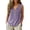 Purple, variant on Wooowa Women's V Neck Sleeveless Solid Shirts Casual Summer Button Down Tank Tops Loose Fit Embroidered Blouse