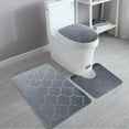 thumbnail image 5 of Bathroom Rugs Bathroom Toilet Cover Bathroom Mats Absorbent Printed Floor Mats Bathroom Toilet 3 Piece Floor Mat Set Bathroom Decor, 5 of 8