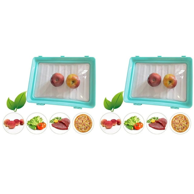 (Lot de 2) Rinsvye Plateau Réutilisable de Conservation des Aliments Petit Sac en Silicone avec Couvercle Extensible Sacs Alimentaires en Silicone Autoportants Conviviaux Conception de Sacs Alimentaires Empilés Rangement des Aliments Petits Sacs à Collation Réutilisables Plateau