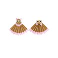 thumbnail image 2 of RUINIXCW Kids Hooded Cloak Cape Button Front Owl Poncho with Tassel Hem, 2 of 8