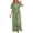 Green, variant on Kelon Cotton Linen Two Piece Sets for Women Summer Spring Travel Vacation Outfits Short Sleeve Lounge Sets Wide Leg Pants, S