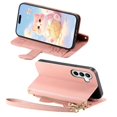 thumbnail image 4 of For Samsung Galaxy S26+ 5G Case Cat Pattern Buckle Zipper Wallet  5-card  Flip Wallet Leather With Card Holder Magnetic Closure Phone Cases Cover With Shoulder Strap and Wrist Strap,Pink, 4 of 12