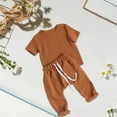 thumbnail image 2 of Sngxgn Boys' 2-Piece Pullover Sweater and Pants Set(Brown,9-12M), 2 of 9