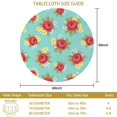 thumbnail image 3 of Pioneer Flower Floral Print Pattern Round Tablecloth 60 X 60 Inch, Wrinkle Resistant Wipeable Table Cloth for Kitchen Dining Picnic Patio Party, 3 of 6