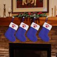 thumbnail image 4 of Gcvizuso Christmas Stockings, Clearance Christmas Decor, Knitted Hosiery Wool Hosiery Embroidered Dog's Paw Snowflake Children's Candy Gift Bag Blue Christmas Stocking Gift Bag, 4 of 7