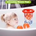 thumbnail image 4 of Ksabvaia Juguetes de baño - Aro de baloncesto para bañera para niños pequeños - Juguetes de baño Juguetes de ducha para niños de 4 a 8 años Juego de aro de baloncesto con ventosa y 3 bolas sin agujero, 4 of 5