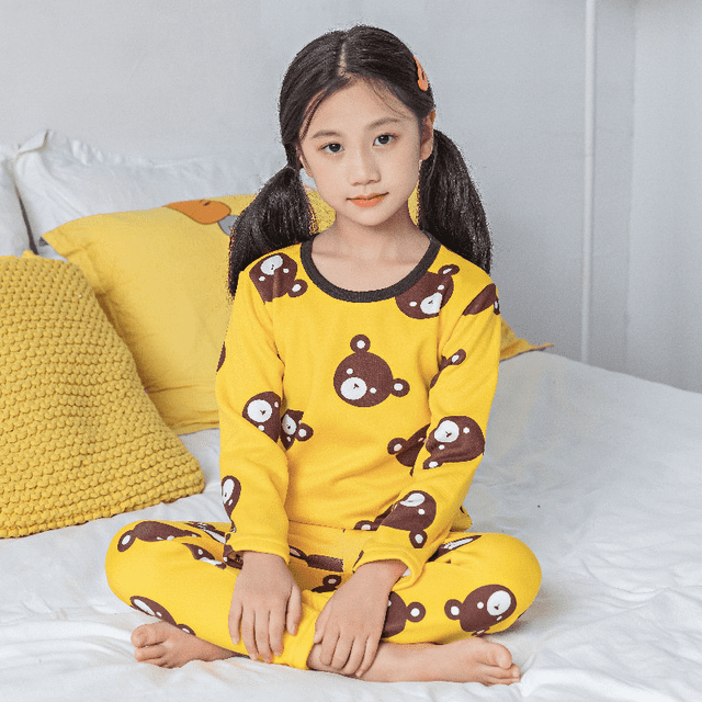 Conjunto de ropa interior con forro polar grueso para niños, parte superior inferior de otoño, diseño de rayas a la moda para niños y niñas