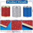 thumbnail image 4 of 3 Rolls 3 Colors Sparkle Polyester Ribbon with Glitter Powder for Christmas Party Decoration Mixed Color 2-1/2 inch(65mm) about 5.47 Yards(5m)/roll 1 roll/color, 4 of 6
