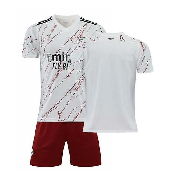 2022 Nueva camiseta de fútbol para niños 9 # Lacazette 10 # Ozil 14 # Aubameyang Pantalones cortos de moda Camisetas de fútbol Conjunto de traje de niño y niña-Blanco-28 BmatwkZeng Bmatwe Jersey