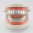 thumbnail image 2 of Custom Fit Palted Grills  Grill Hip Hop Style Caps Plata jinwen Parrillas chapadas en oro de 18 quilates, 2 of 6