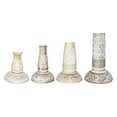 thumbnail image 7 of Handmade Mango Wood Eco-friendly Traditional White Wash Set Of Four 6",9",12" & 15" Pillar Candle Holder, 7 of 7