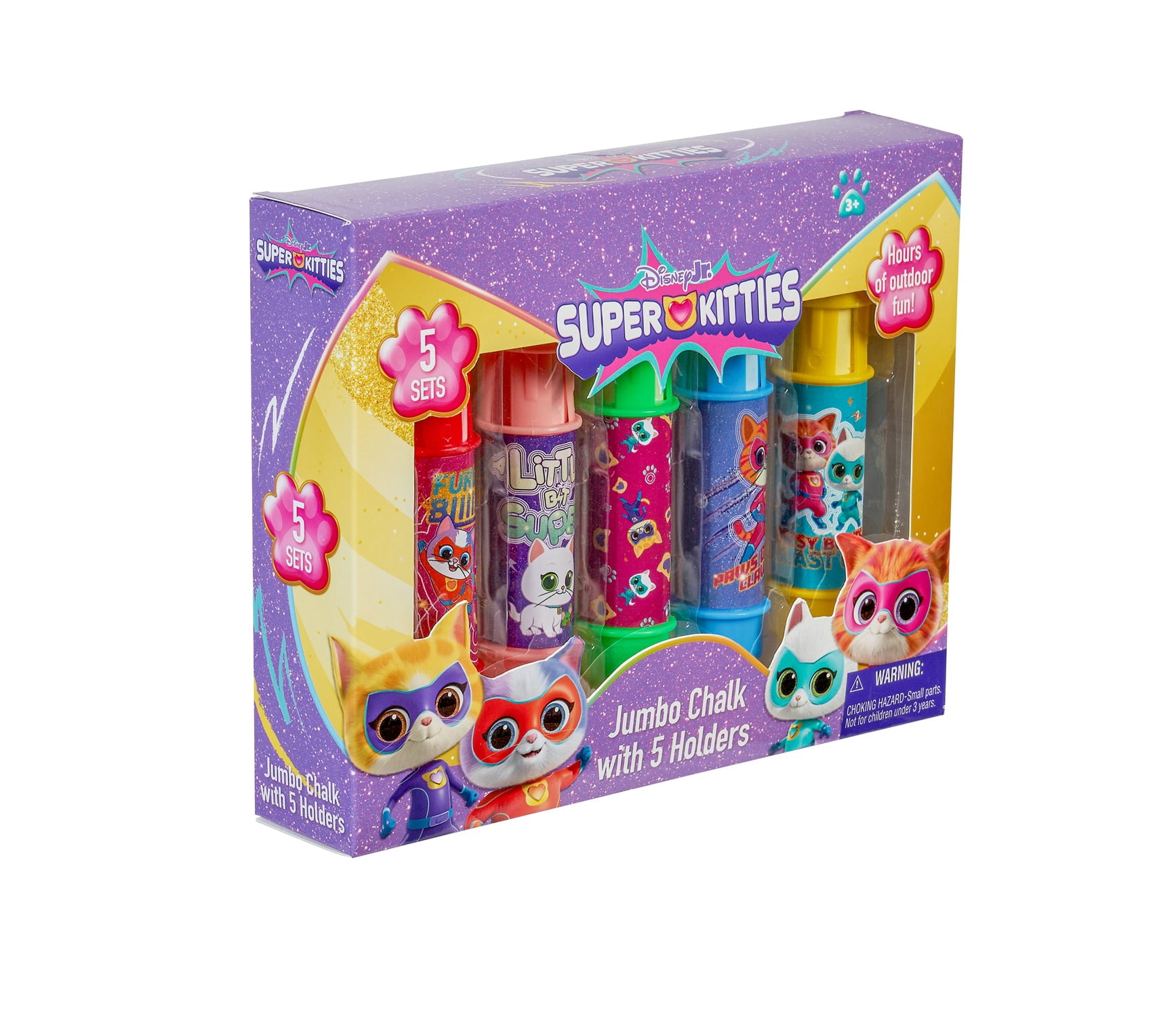 Little Kids Disney Super Kitties Jumbo Chalk Set with Reusable Holders