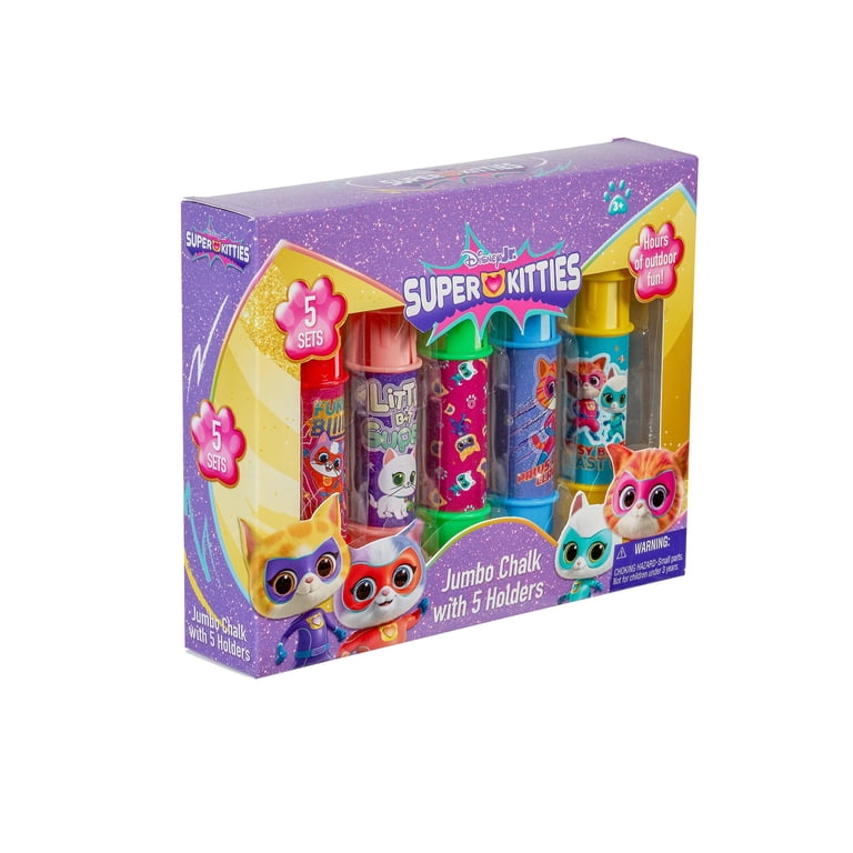 Little Kids Inc Disney Super Kitties 5-Piece Chalk Set for Kids by