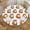 Animal Marmot Strawberry, variant on Round Tablecloth, Cherry Pink and White Striped Round Fitted Tablecloth with Elastic Waterproof Protection for 40-44" Round Table Cover for Indoor Dinner, Picnic