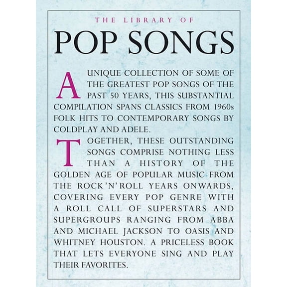 The Library of Pop Songs, (Paperback)