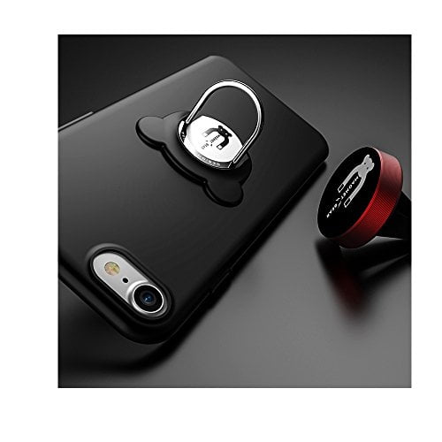 Fwaytech Compatible Disney iPhone 8 Case Ring Black with Magnet Car