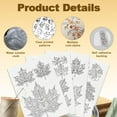 thumbnail image 3 of 20Pcs Maple Leaf Water Soluble Hand Sewing Stabilizers 8.3"x11.7" Autumn Leaf Embroidery Pattern Stabilizer 4 Sheets Fall Leaves Stick and Stitch Embroidery Paper Sticker, 3 of 7
