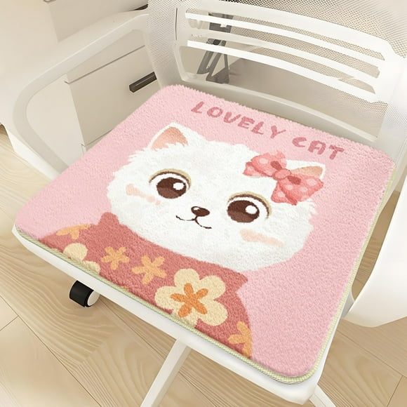 RKSTN Polyester seat cushion C At-themed Chair Cushion Winter Cushion