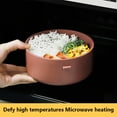 thumbnail image 3 of Tssuoun Lunch Box Containers Convenient Rounded Heat-resistant Microwave Box Student Meals Container with Handle for Office School Use, 3 of 8