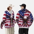 thumbnail image 4 of Balery USA Eagle with Spread Wings Sudadera ligera de manga larga con capucha y protección solar UPF 50+ para hombre y mujer, ideal para pesca y running-X-Large, 4 of 7