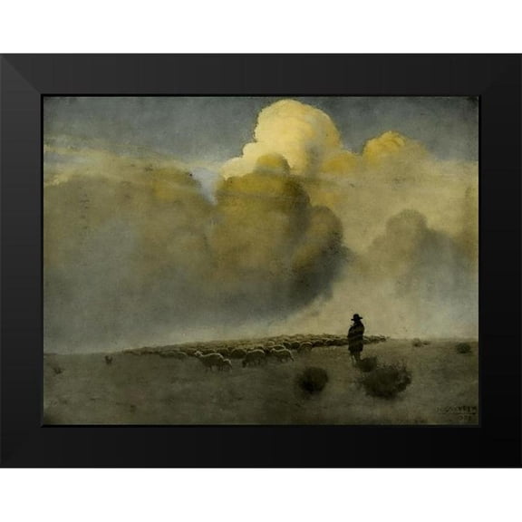 Wyeth, Newell 14x12 Black Modern Framed Museum Art Print Titled - Pastoral of the South west