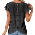 thumbnail image 4 of LOVZFMLL Hauts d'Été pour Femmes T-shirt à Manches Courtes Col Rond, 4 of 8