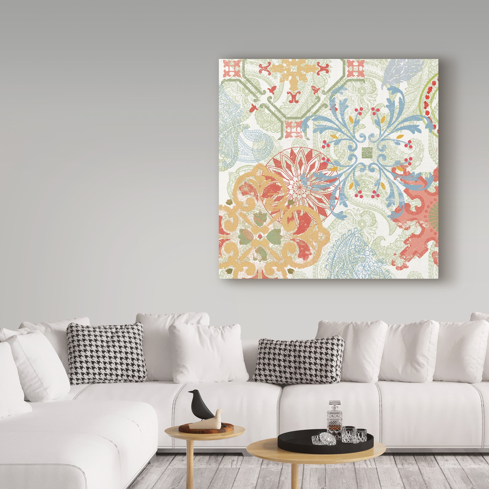 Trademark Fine Art 'Crimson Stamps II Spring' Canvas Art by Pela Studio