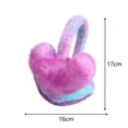 thumbnail image 3 of TEAJOPSUU Buauty Ear Muffs for Women Soft Winter Warm Adjustable Earmuffs Cute Gradient Color Ear Covers Cold Weather Fluffy Ear Warmers Winter Accessories B-Purple, 3 of 3