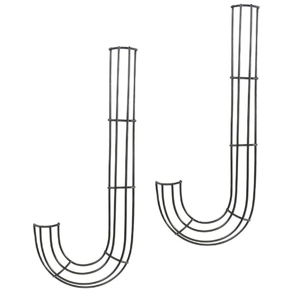 Milisten 2-Pack Metal Candy Cane Wreath Frames with Smooth for Holiday Craft Projects