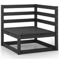 thumbnail image 2 of vidaXL 8 Piece Garden Lounge Set Black Solid Pinewood, 2 of 5