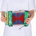 thumbnail image 4 of Uxcell Accordion 7 Keys Bass Button Accordion Mini Musical Instrument Sky Blue, 4 of 6