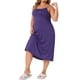 thumbnail image 4 of Conjunto de camisón de dos piezas para mujer Agnes Orinda, talla grande, con batas, tirantes de espagueti, ropa de dormir suave, lounge de longitud completa, 5X, púrpura, 4 of 6