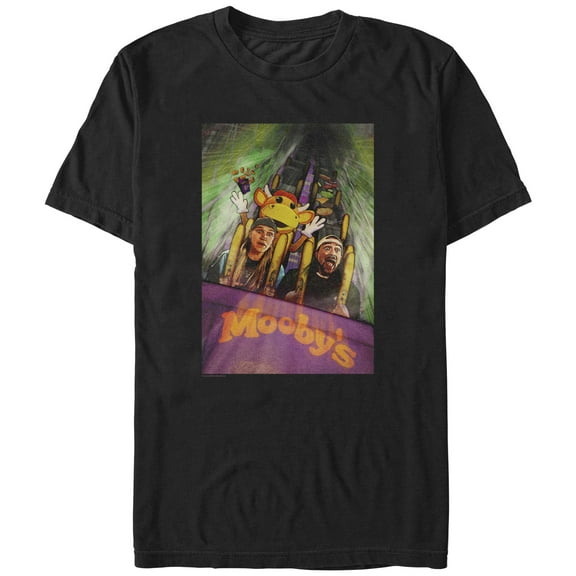 Men's Jay and Silent Bob Mooby's Rollercoaster  Graphic Tee Black Medium