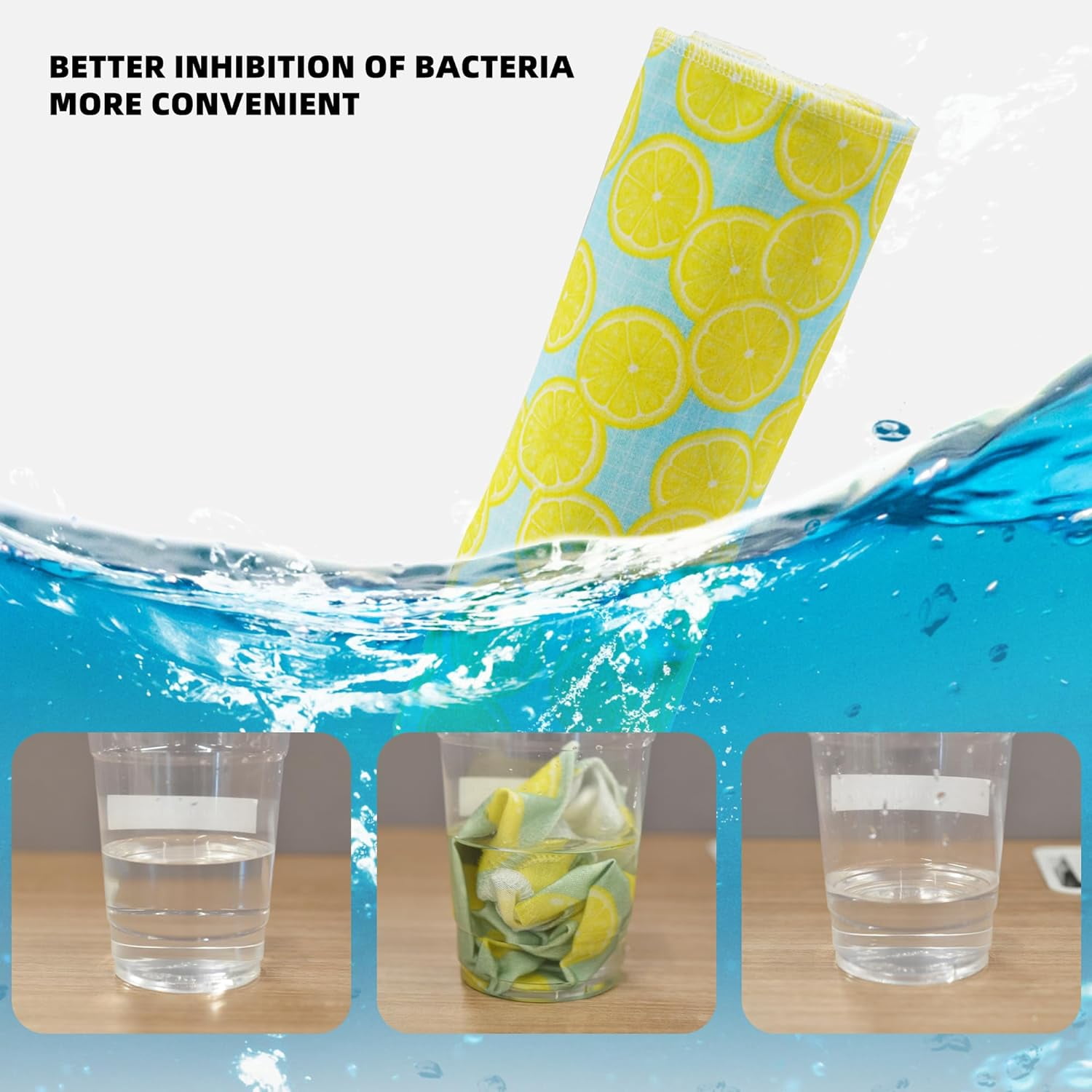 Bsofter 30 Pack Cloth Paper Towels Roll Reusable - Reusable Paper Towels Washable, Paperless Paper Towel for Kitchen Cleaning, Lemon