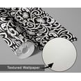 thumbnail image 6 of S4Sassy Peel & Stick Vinyl Wallpaper, Classic Motif Floral Wallpaper Contact Paper Waterproof - Black, 25"X 360", Textured Finish, Removable Wall Covering For Home Decor In Bedrooms, Cabinets, 6 of 9