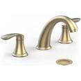 thumbnail image 3 of HOSSLLY Widespread Bathroom Faucet 8 Inch Lavatory Faucet With Pop Up Drain And cUPC Supply Hose, Brushed Gold, 3 of 7