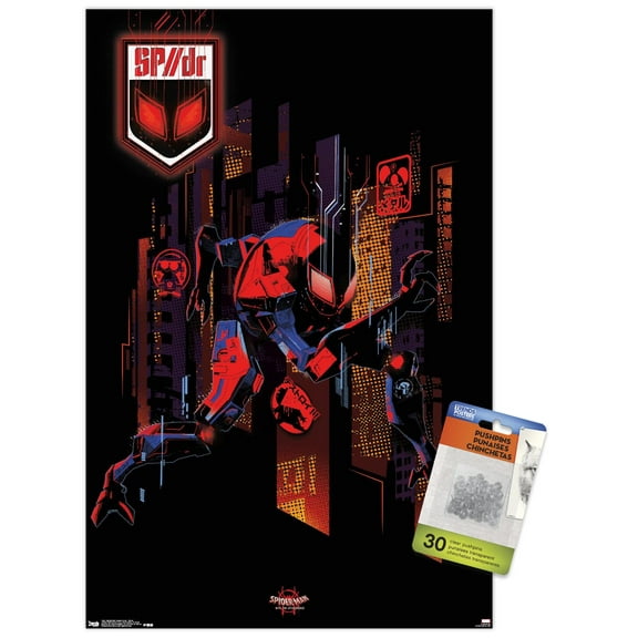Marvel Spider-Man - Into The Spider-Verse - Sp//Dr Wall Poster with Push Pins, 14.725" x 22.375"