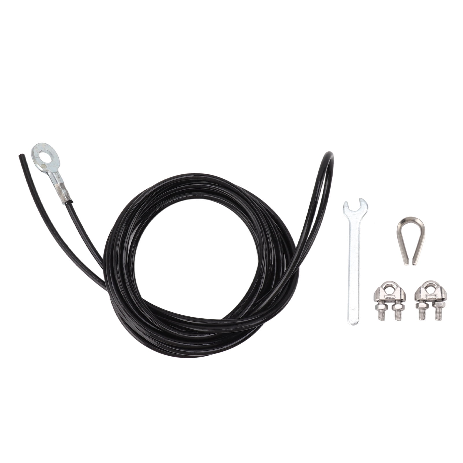 Pulley Cable Steel Fitness Cable Black Adjustable Strong Coated Pulley Machine Accessory for Gym Home Workout Exercise 4m 13.1ft