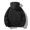 thumbnail image 4 of ZCFZJW Mens Zip Up Hooded Sweatshirt Long Sleeve Casual Drawstring Full-Zip Sweatshirt with Kangaroo Pockets Lightweight Thin Jacket Shirts XL, 4 of 4