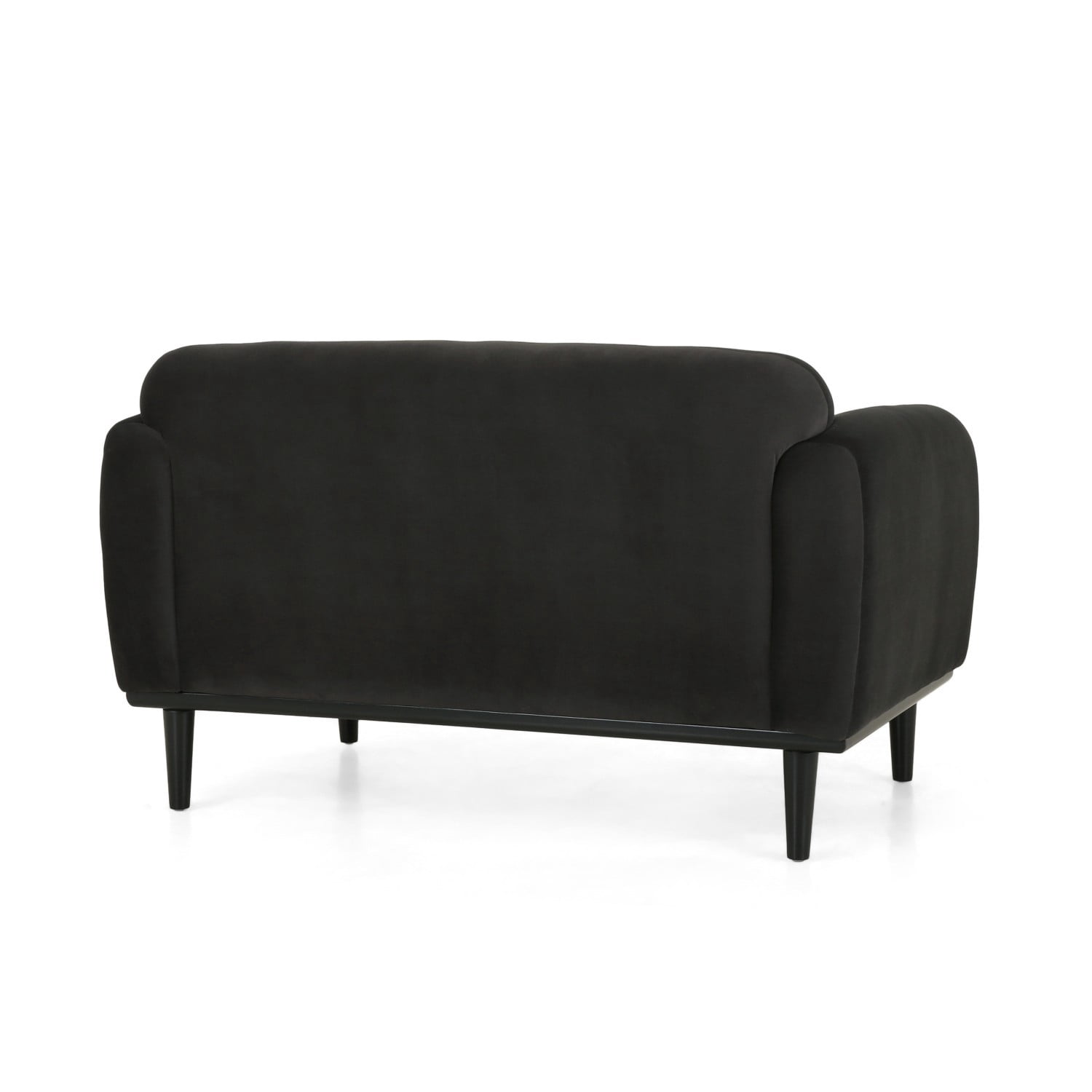 50" Loveseat Sofa 2 Seater Couch Upholstered Modern Compact Sofa with Birch Wood Legs, Small Space Couch for Living Room, Office, Reading Nook, Dark Gray