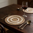 thumbnail image 4 of Linen Round Placemats Set of 2, Washable Heat Resistant Mats, Farmhouse Decor for Kitchen Dining Table, 4 of 6