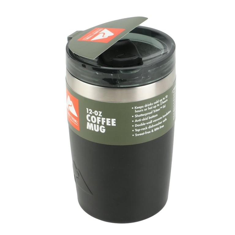 Ozark Trail 12oz Ceramic Lined Black Stainless Steel Insulated