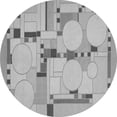 thumbnail image 1 of Ahgly Company Indoor Round Abstract Gray Modern Area Rugs, 5' Round, 1 of 4