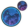 thumbnail image 2 of Indoor 12' Voice-Activated Luminous Decoration Wall Clock With LED Night Light Palm Trees and Starry Sky, 2 of 8