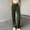 Army Green#01, variant on Women's Solid Color Button Loose Sports And Leisure Style Workwear Pocket Pants - High Waist Comfortable Casual Trousers for Daily Wear and Fitness