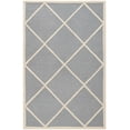 thumbnail image 2 of SAFAVIEH Cambridge Kennedy Geometric Diamonds Wool Area Rug, Silver/Ivory, 5' x 8', 2 of 6