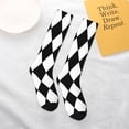 thumbnail image 6 of Knee High Socks for Women Harlequin Pattern Long Tube Sock Uniform Socks, 6 of 7