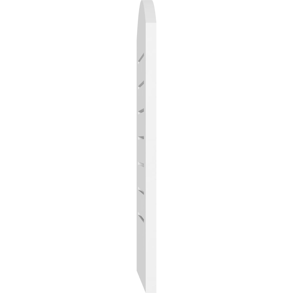 24"W x 34"H Arch Top Surface Mount PVC Gable Vent: Functional, w/ 3-1/2"W x 1"P Standard Frame
