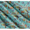 thumbnail image 3 of Soimoi Cotton Voile Fabric Floral,Birds & Baubles Christmas Print Fabric by the Yard 42 Inch Wide, 3 of 7